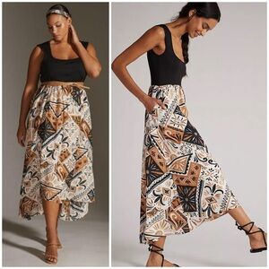 Sleeveless Printed Twofer Maxi Dress Size XL